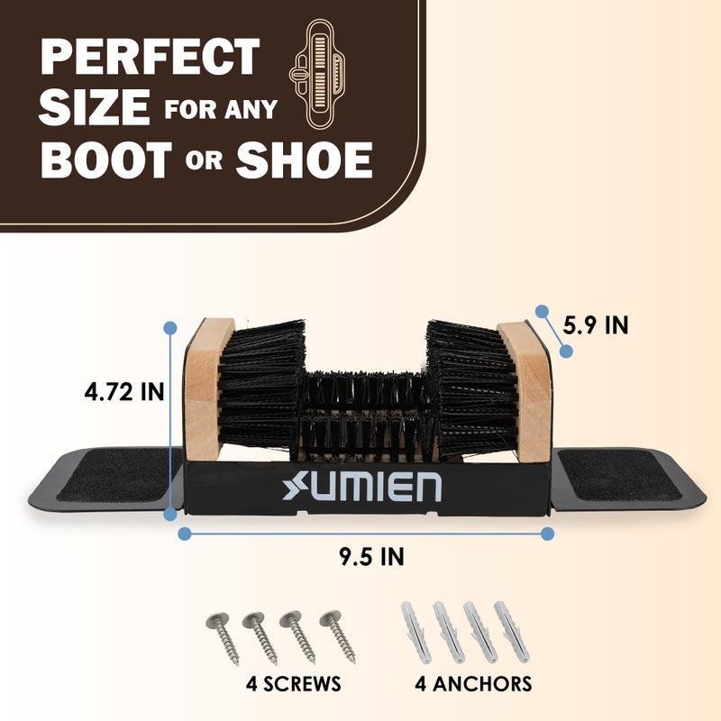 Umienâ„¢ Boot Scraper Outdoor Shoe Brush with Flaps - Cleaning Heavy-Duty Shoe Cleaner and Boot Scrubber for Mud, Dirt, and Snow - Durable Weather-Resistant Outdoor Shoe Cleaning Tool - Image 2
